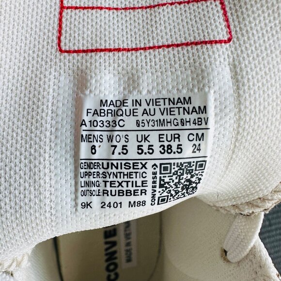 ❤️CONVERSE RUN STAR HIKE HI Sz 6 Mens GOLD PLATFORM Sneaker Boot Western A10333C - Picture 8 of 10